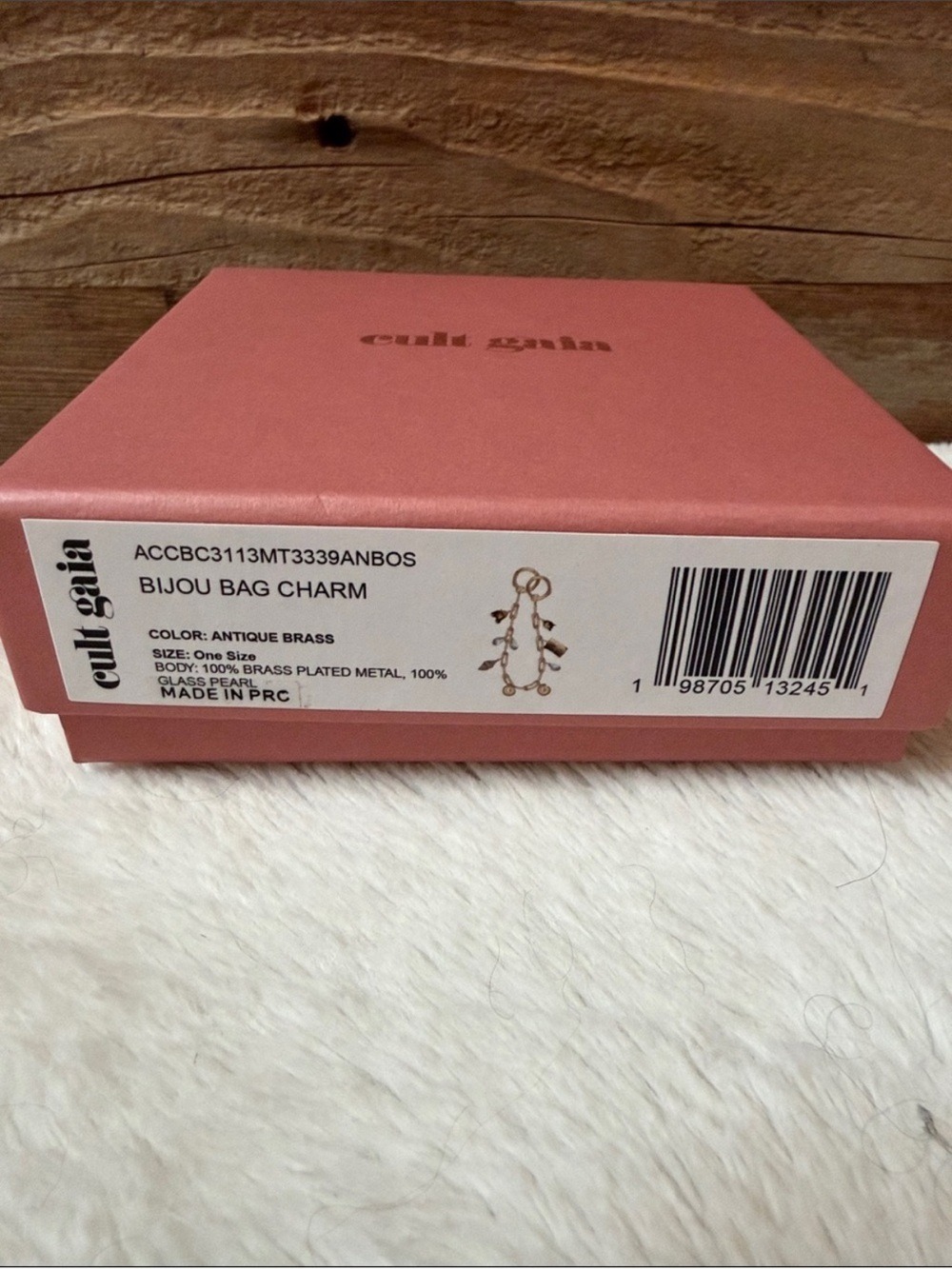 Cult Gaia Buou Antique Brass Bag Charm New In Box - Picture 6 of 10